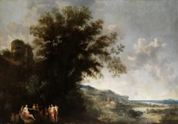 Paysage idéal avec figures antiques